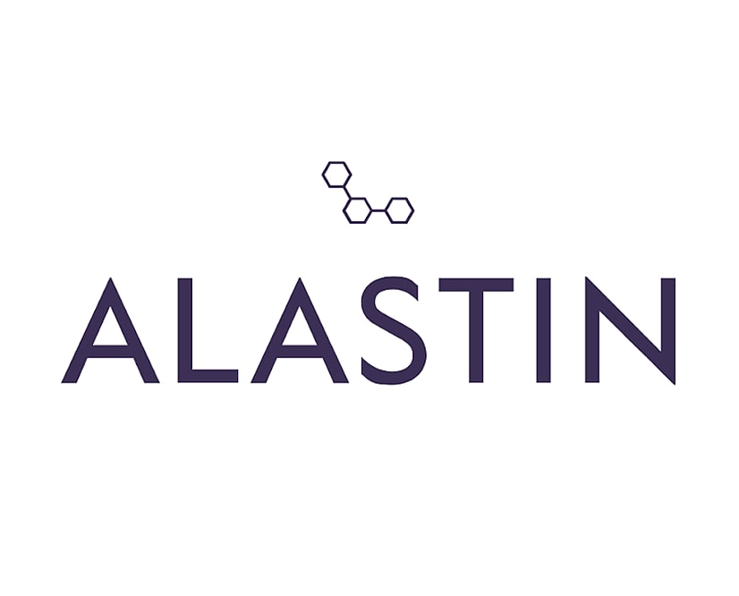 Alastin logo with molecular graphic element
