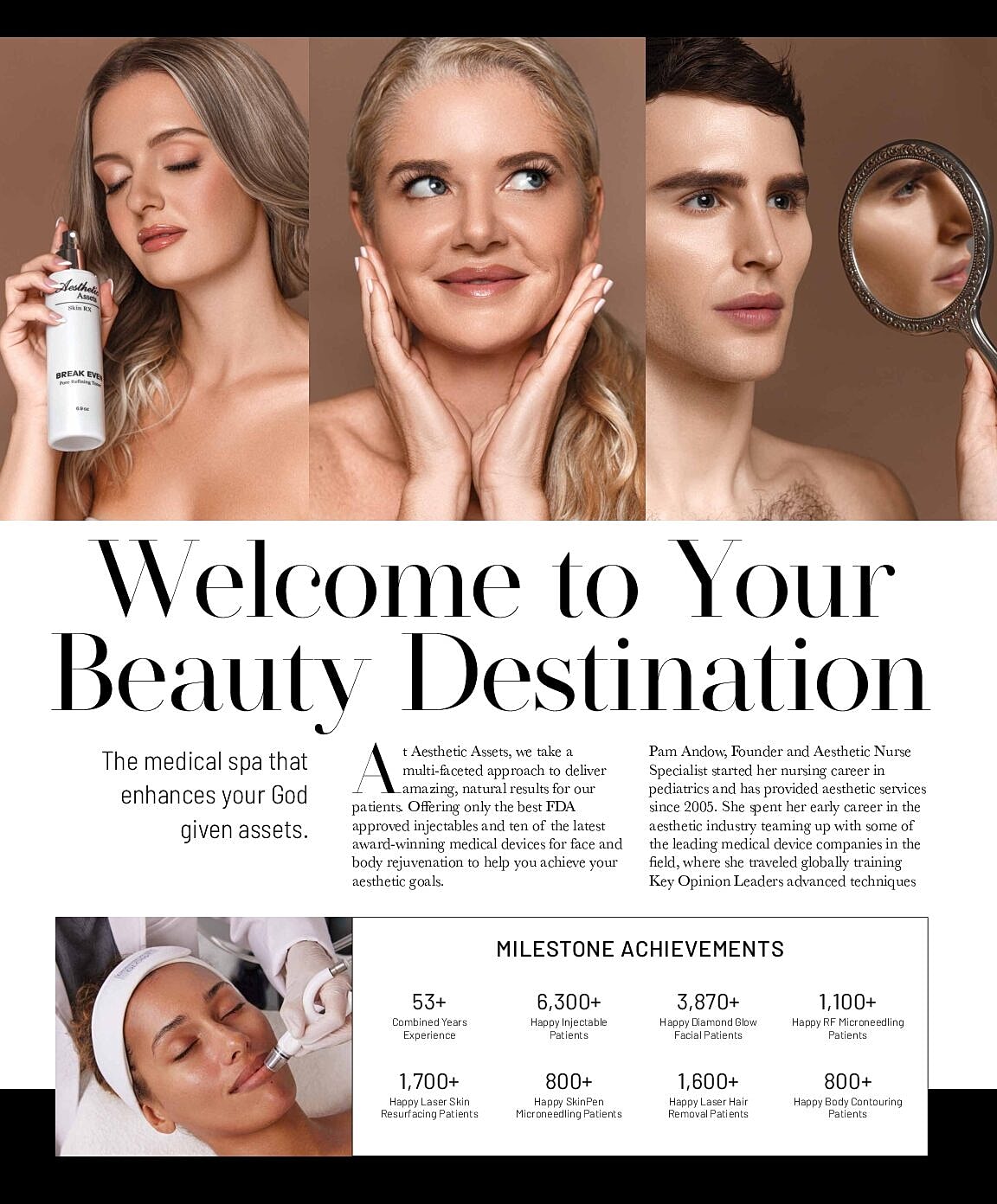 Aesthetic spa promotional image for beauty services.