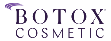 Botox Cosmetic logo design in purple text.