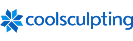 CoolSculpting logo with blue text and emblem.