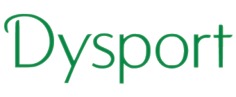 Dysport brand logo in green text.